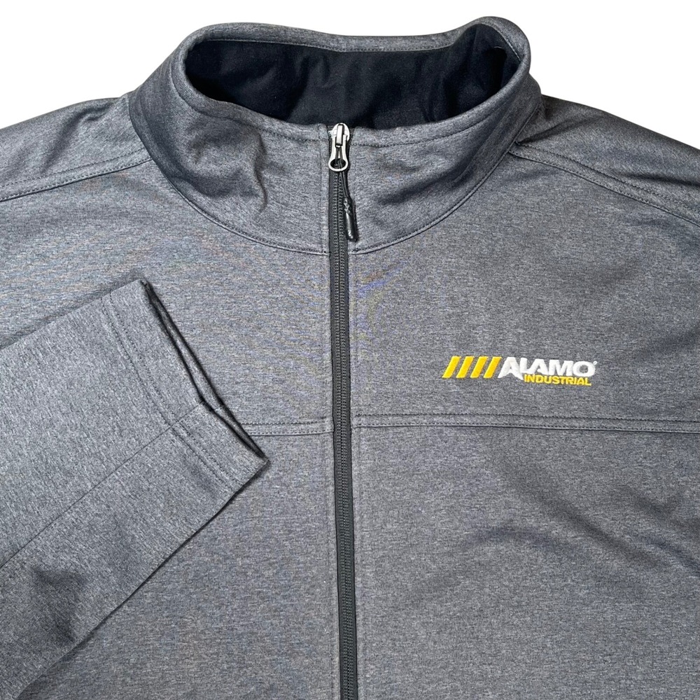 The North Face Soft Shell Jacket Men XXL Grey Full Zip Alamo Industrial Logo